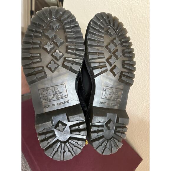 Dr. Martens 1460 Panel Leather & Ventile Ankle Boots Coral Orange Womans US 7 - Picture 5 of 8